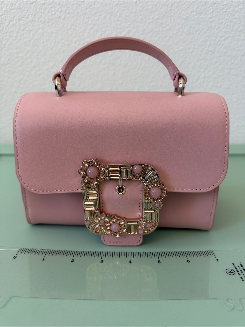 kate spade Pink Mini Top-Handle Bag with Jeweled Buckle